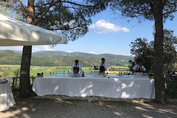 Outdoor wedding area