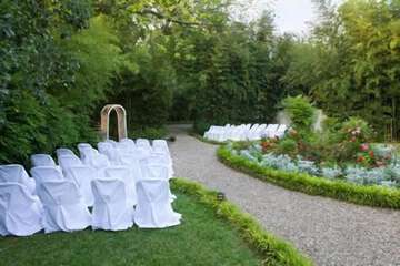Outdoor wedding area