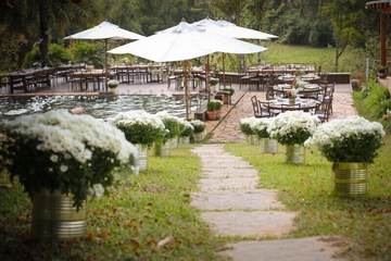 Outdoor wedding area