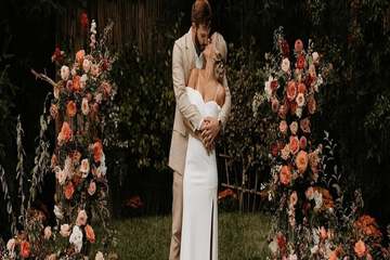 Outdoor wedding area