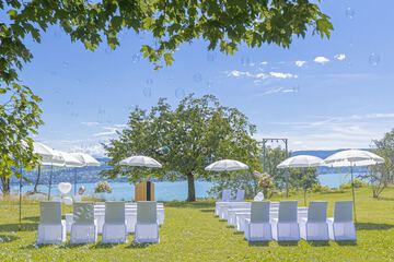 Outdoor wedding area