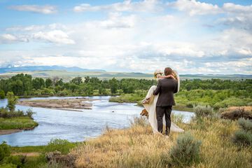 Outdoor wedding area