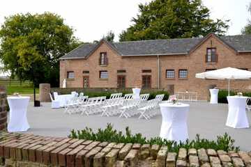 Outdoor banquet area