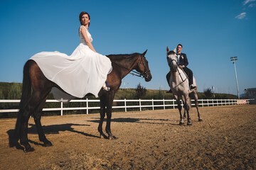 Outdoor wedding area