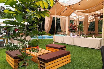 Outdoor banquet area