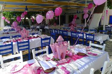 Outdoor wedding area