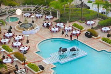 Outdoor banquet area