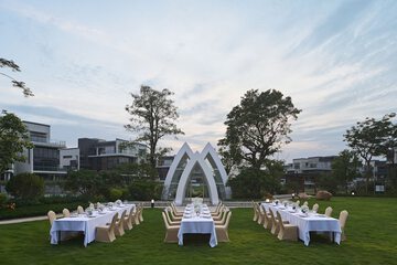 Outdoor wedding area