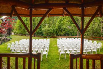 Outdoor wedding area