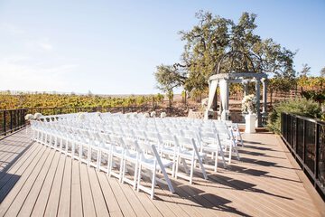 Outdoor wedding area