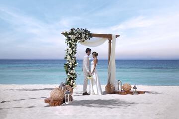 Outdoor wedding area