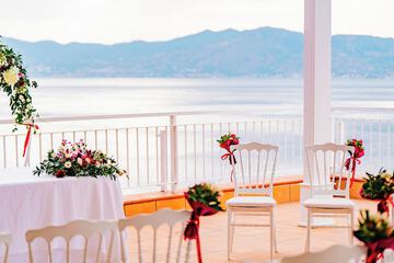 Outdoor wedding area