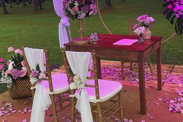 Outdoor wedding area