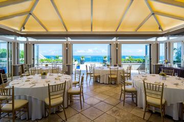 Outdoor banquet area