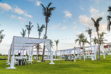 Outdoor wedding area