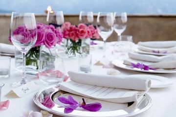 Outdoor wedding area