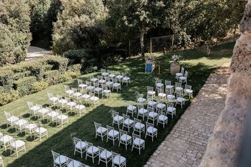 Outdoor wedding area