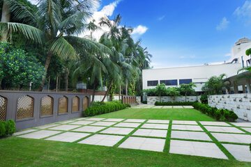 Outdoor banquet area