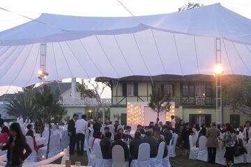 Outdoor wedding area