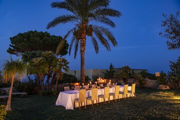 Outdoor banquet area