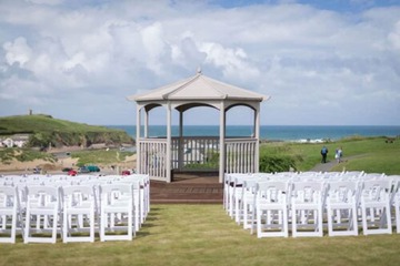 Outdoor wedding area