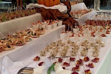 Outdoor banquet area