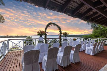 Outdoor wedding area