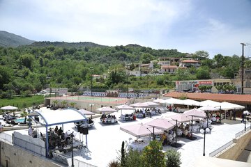Outdoor wedding area