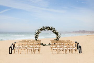 Outdoor wedding area