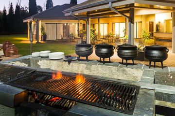 Outdoor banquet area