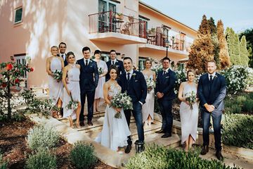 Outdoor wedding area