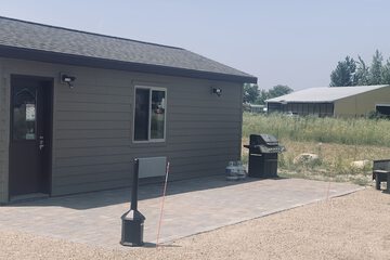 Outdoor banquet area