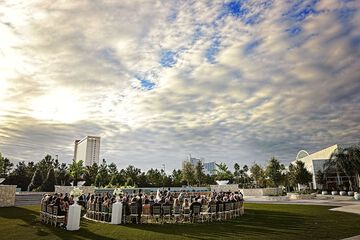 Outdoor wedding area
