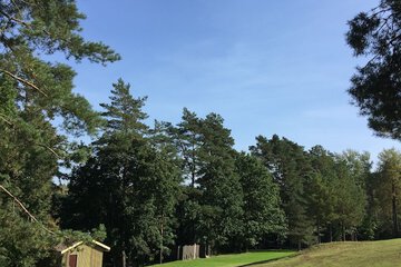 Outdoor banquet area