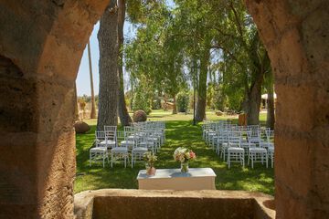 Outdoor wedding area