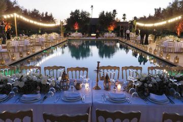 Outdoor wedding area