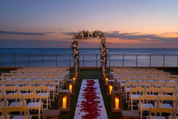 Outdoor banquet area