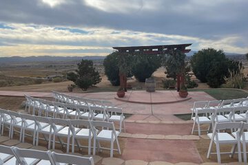 Outdoor wedding area