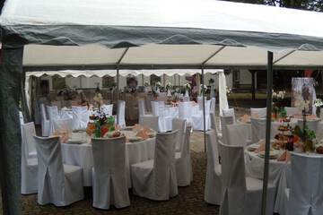 Outdoor wedding area