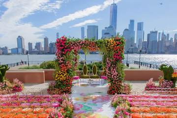 Outdoor wedding area