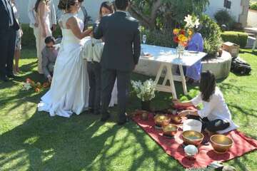 Outdoor wedding area