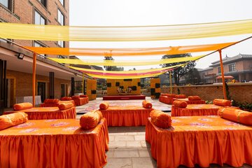 Outdoor wedding area