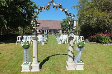 Outdoor wedding area