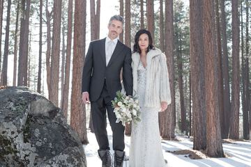 Outdoor wedding area