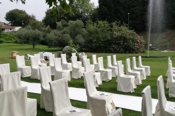 Outdoor wedding area