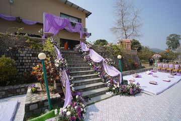 Outdoor banquet area