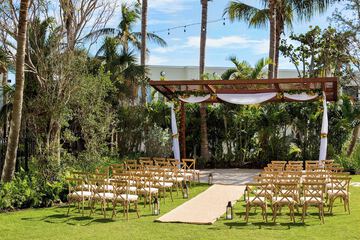 Outdoor wedding area