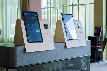 Check-in/check-out kiosk