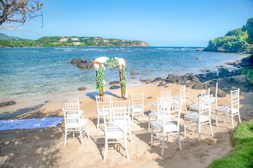 Outdoor wedding area