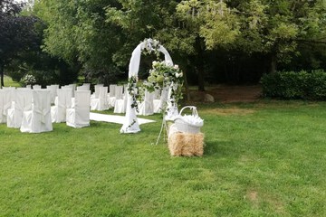 Outdoor wedding area
